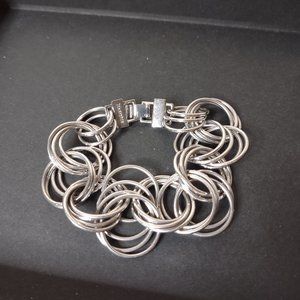 7.5 Inch Lia Sophia Silver Tone Chain Bracelet